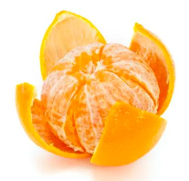 Orange fruit on white background Stock Photos