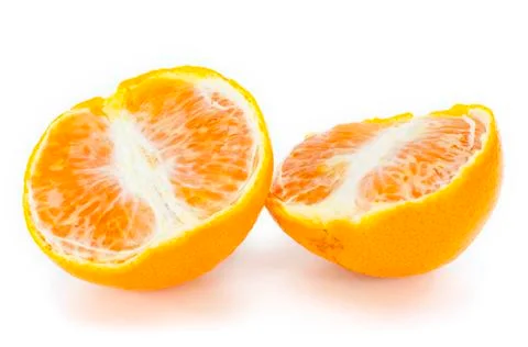 Orange fruit on white background Stock Photos