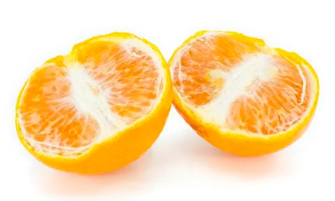 Orange fruit on white background Stock Photos