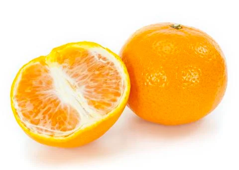 Orange fruit on white background Stock Photos