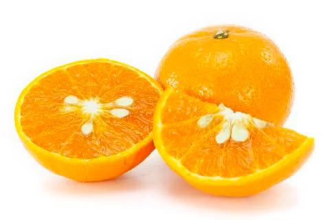 Orange fruit on white background Stock Photos