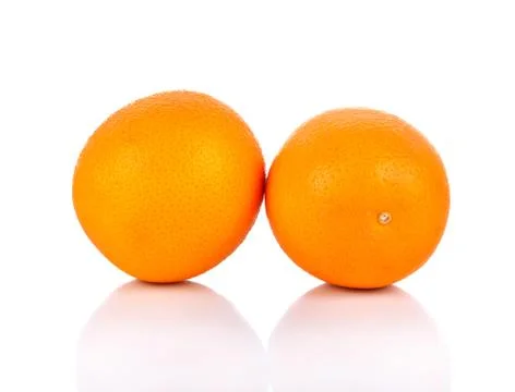 Orange fruit  on white background Stock Photos