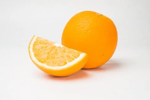 Orange fruit on white background Stock Photos