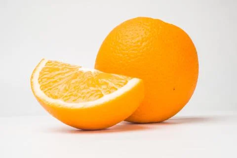 Orange fruit on white background Stock Photos
