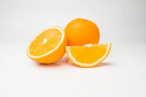 Orange fruit on white background Foto stock