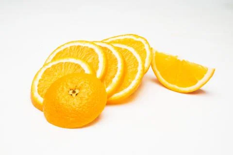 Orange fruit on white background Stock Photos