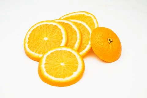 Orange fruit on white background Stock Photos