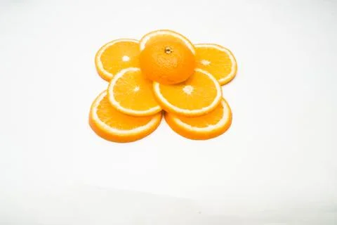 Orange fruit on white background Stock Photos
