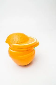 Orange fruit on white background Stock Photos
