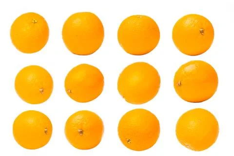 Orange fruit on white background Stock Photos