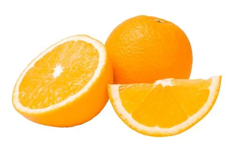 Orange fruit on white background Stock Photos