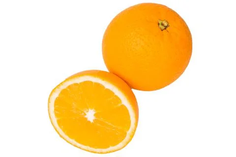 Orange fruit on white background Stock Photos