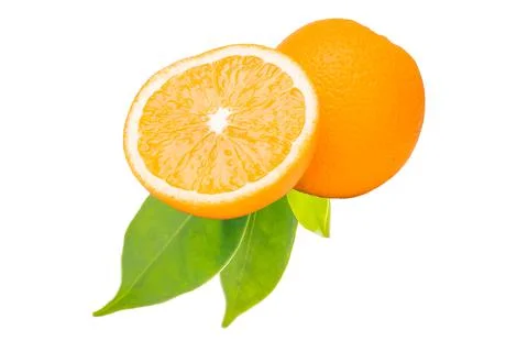 Orange fruit on white background Stock Photos