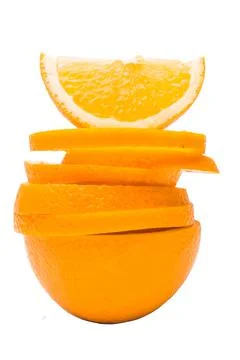 Orange fruit on white background Foto stock