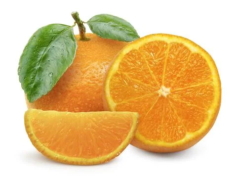 Orange fruit on white background Stock Photos