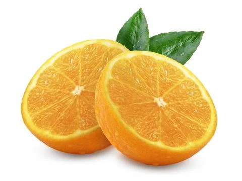 Orange fruit on white background Stock Photos