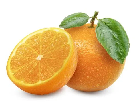 Orange fruit on white background Stock Photos