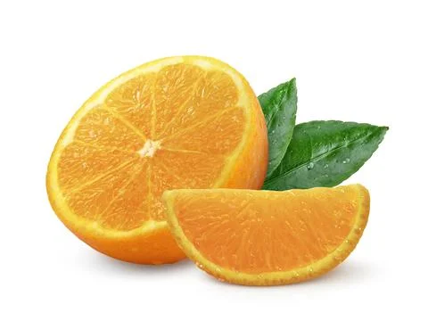 Orange fruit on white background Stock Photos