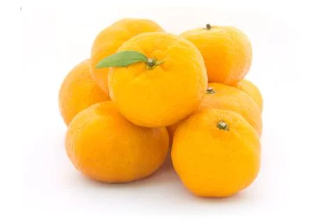 Orange fruit on white Stock Photos