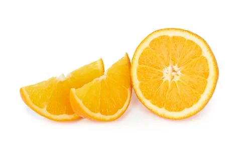 Orange fruit on white Foto stock