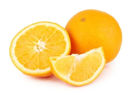 Orange fruit on white Stock Photos