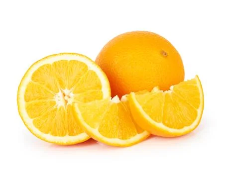 Orange fruit on white Stock Photos