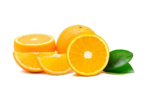 Orange fruit on white Foto stock