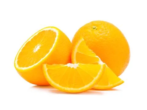 Orange fruit on white Foto stock