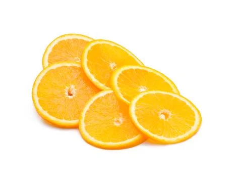 Orange fruit on white Foto stock