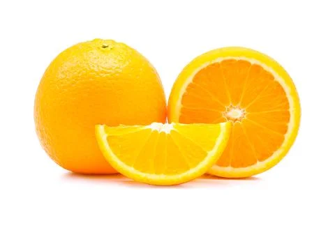 Orange fruit on white Foto stock
