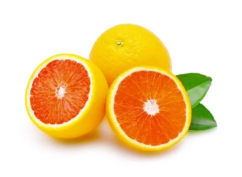 Orange fruit on white Foto stock