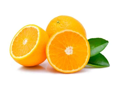 Orange fruit on white Stock Photos