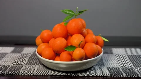 Orange Fruit Wide Display Stock Footage 230386485
