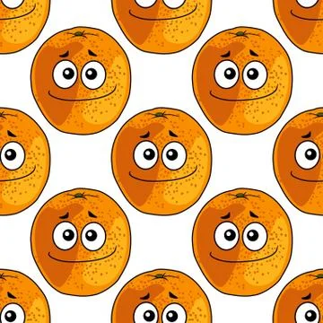 Orange fruits seamless pattern Stock Illustration