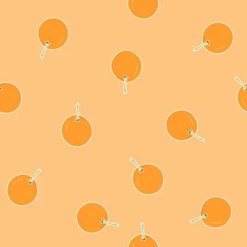 Orange fruits seamless pattern. Illustrazione stock