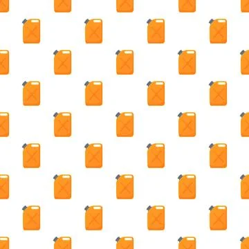 Orange fuel canister pattern repeating on white background イラスト素材