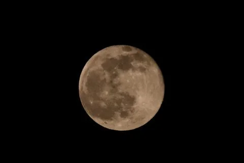 Orange full moon Stock Photos