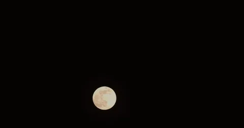Orange full moon time lapse moonlight Stock Footage 128090886
