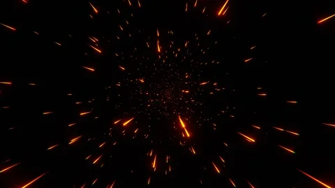 Orange Futuristic Hyperjump Interstellar Flight Background VJ Loop in 4K Stock-Footage 334717918