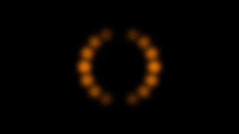 Orange Fuzzy Preloader with Transparent Background Stock Footage 86835421