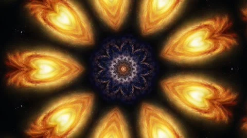 Orange Galaxy Relaxing Meditation Loop Stockbeeldmateriaal 245413450