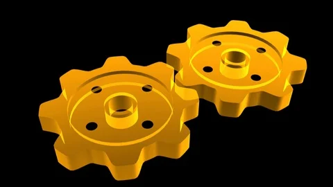 Orange gears Stock Footage 104825171