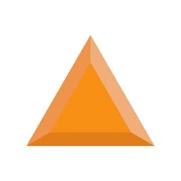 Orange gem vector icon on white background Stock Illustration