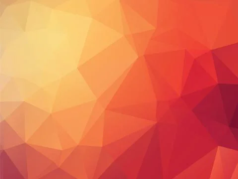 Orange geometric background with triangles Illustrazione stock