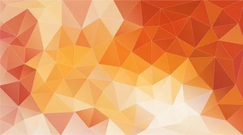 Orange geometric background with triangles for your design - Vector EPS Stock Illustration