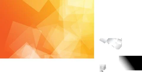 Orange geometric banner template. Gradient background Stock Illustration