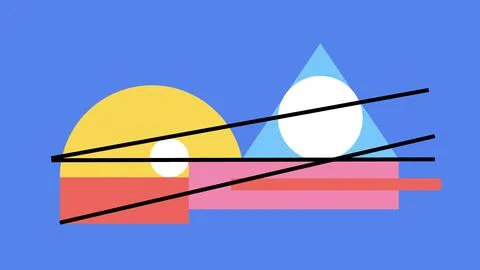 Orange geometric layout background Stock Illustration