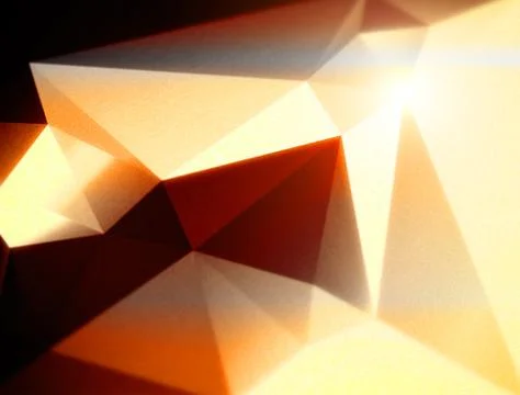 Orange Geometric polygonal triangular background Stock Illustration