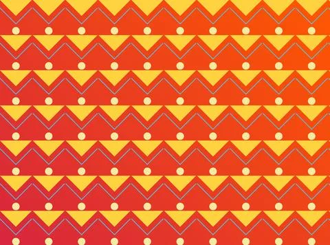 Orange geometric seamless pattern background for heritage month Stock Illustration