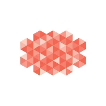 Orange geometric shape Stock Illustration